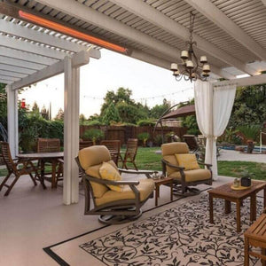 Infratech SL Series 63-Inch Single Element Infrared Electric Heater in patio