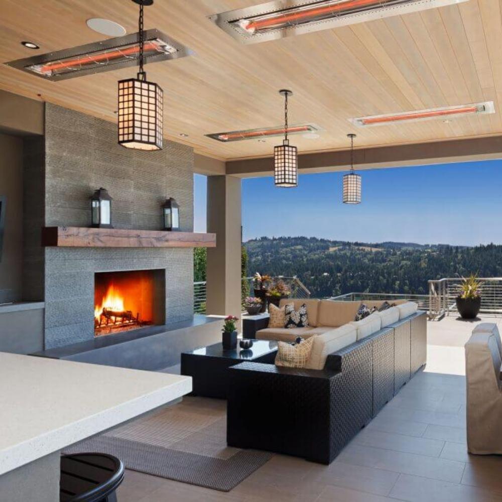 Infratech W Series Flush Mounted Electric Heaters in Outdoor Patio