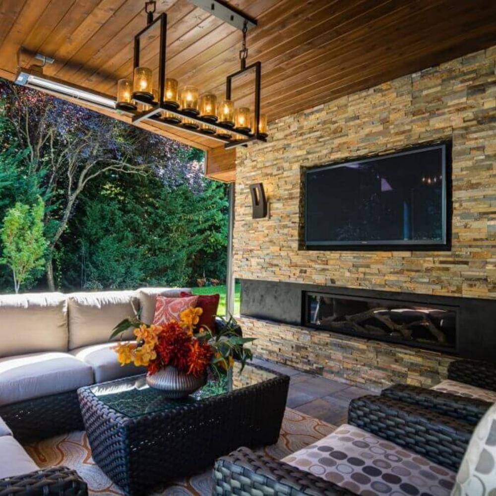 Infratech W Series Ceiling Mounted Electric Heaters in Washington Residence