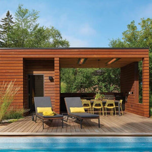 Infratech W Series Electric Heaters Flush Mounted in Poolside Gazebo