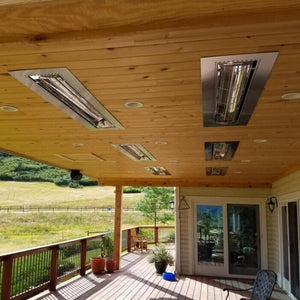 Infratech W Series Electric Heaters Flush Mounted in Elevated Deck