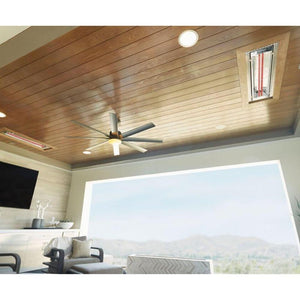Infratech WD Series 33" Heaters Flush Mounted on Wooden Ceiling
