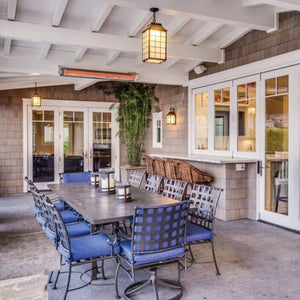 Infratech WD Series Wall Mounted Electric Heater in Outdoor Dining Area