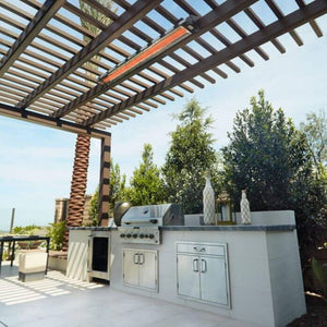 Infratech WD Series Flush Mounted Electric Heater in Outdoor Kitchen