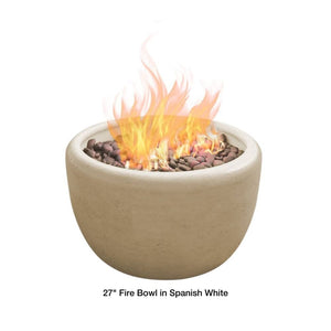 27" creamy white fire bowl