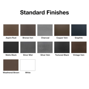 Standard Finishes for Modern Blaze Fire Pit Table