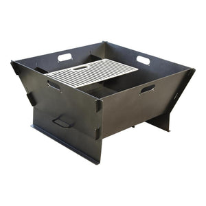Modern Blaze Collapsible 30-Inch Wood Burning Fire Pit with Optional Grill