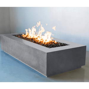 Modern Blaze Lumera Cascade Cliff Linear Fire Pit Side View