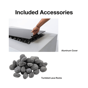 included accessories with the oblica fire pit