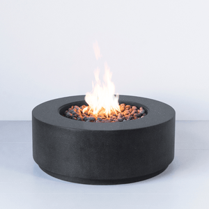 Modern Blaze Oblica Pacific Midnight Round Fire Pit