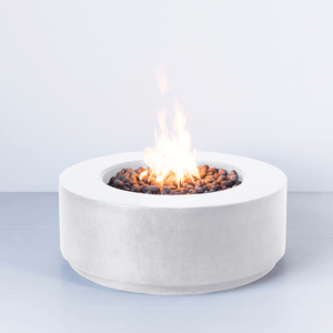 Modern Blaze Oblica Shasta Snow Round Fire Pit