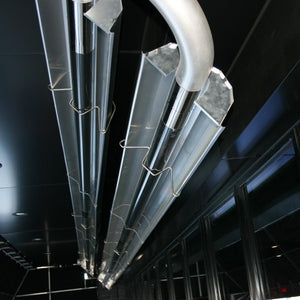 Ndustria NBH Indoor Infrared U-Tube Gas Heater Angled Installation