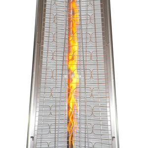 RADtec 93-Inch Stainless Steel Pyramid Propane Patio Heater flames