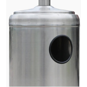 RADtec Allure Series Real Flame Propane Patio Heater - Stainless Steel (Close-up)