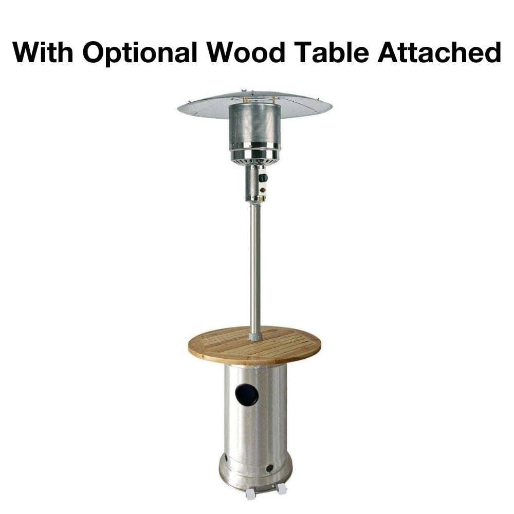RADtec Allure Series Real Flame with Optional Wood Table - angle view