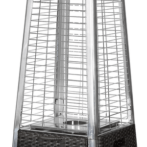 RADtec Allure Black & Grey Wicker Patio Heater Design Zoomed In