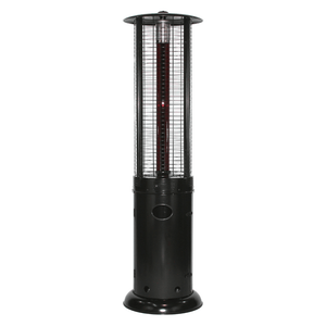 RADtec Ellipse Flame 78-inch Black Propane Patio Heater turned off