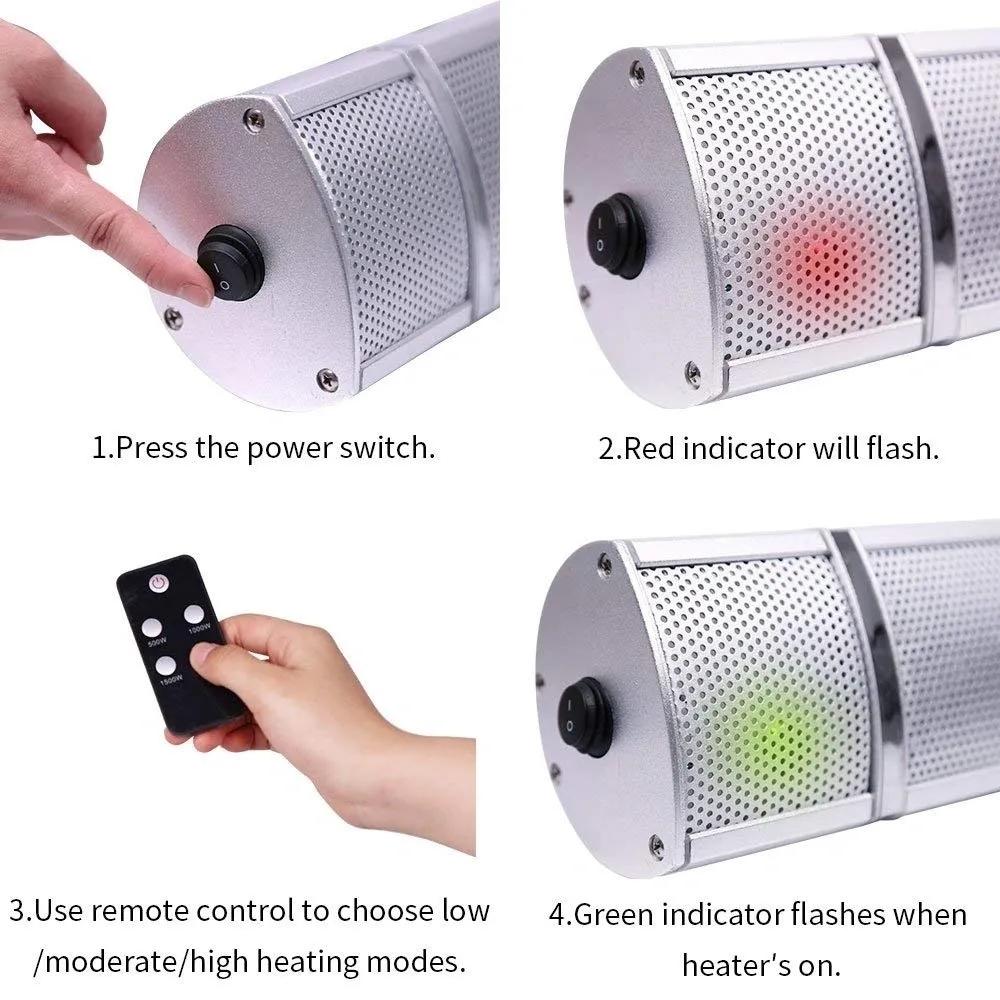 RADtec Genesis Series 25-Inch 1500W 110V Infrared Electric Heater instructions
