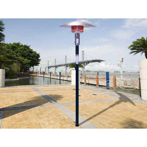 Sunglo PSA265 Black Permanent Post Natural Gas Heater by the lake