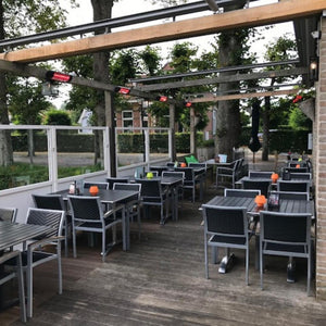 SUNHEAT 19" 1500W 120V Infrared Electric Heaters in Black Wall Mounted