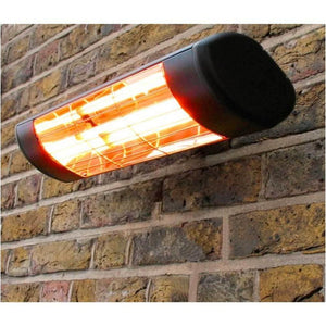 SUNHEAT 19" 1500W 120V Infrared Electric Heater in Black Wall Mounted