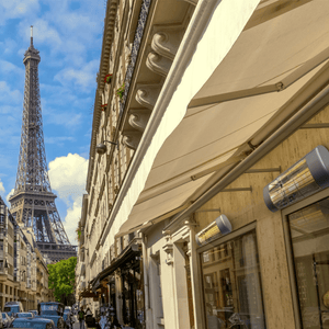 SUNHEAT 19-Inch 1500 W 120 V Infrared Electric Heater in cafe outdoors