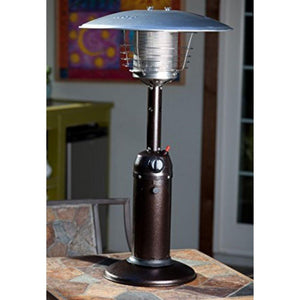 SUNHEAT Decorative Golden Hammered Round Tabletop Propane Heater