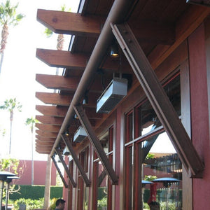 Sunpak Classic S25 Stainless Steel Infrared Gas Heater with Electronic Ignition in Outdoor Area