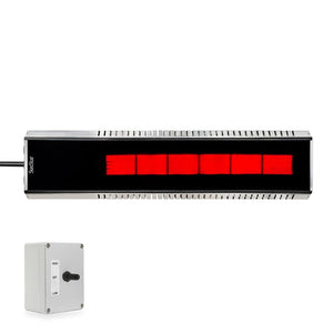 SunStar Glass Marine Grade Stainless Steel Ceiling Mounted 2-Stage Infrared Gas Heater