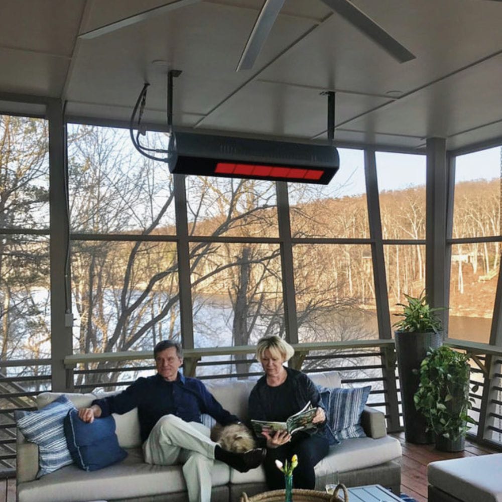 SunStar Glass Infrared Gas Heaters Ceiling Mounted in Patio