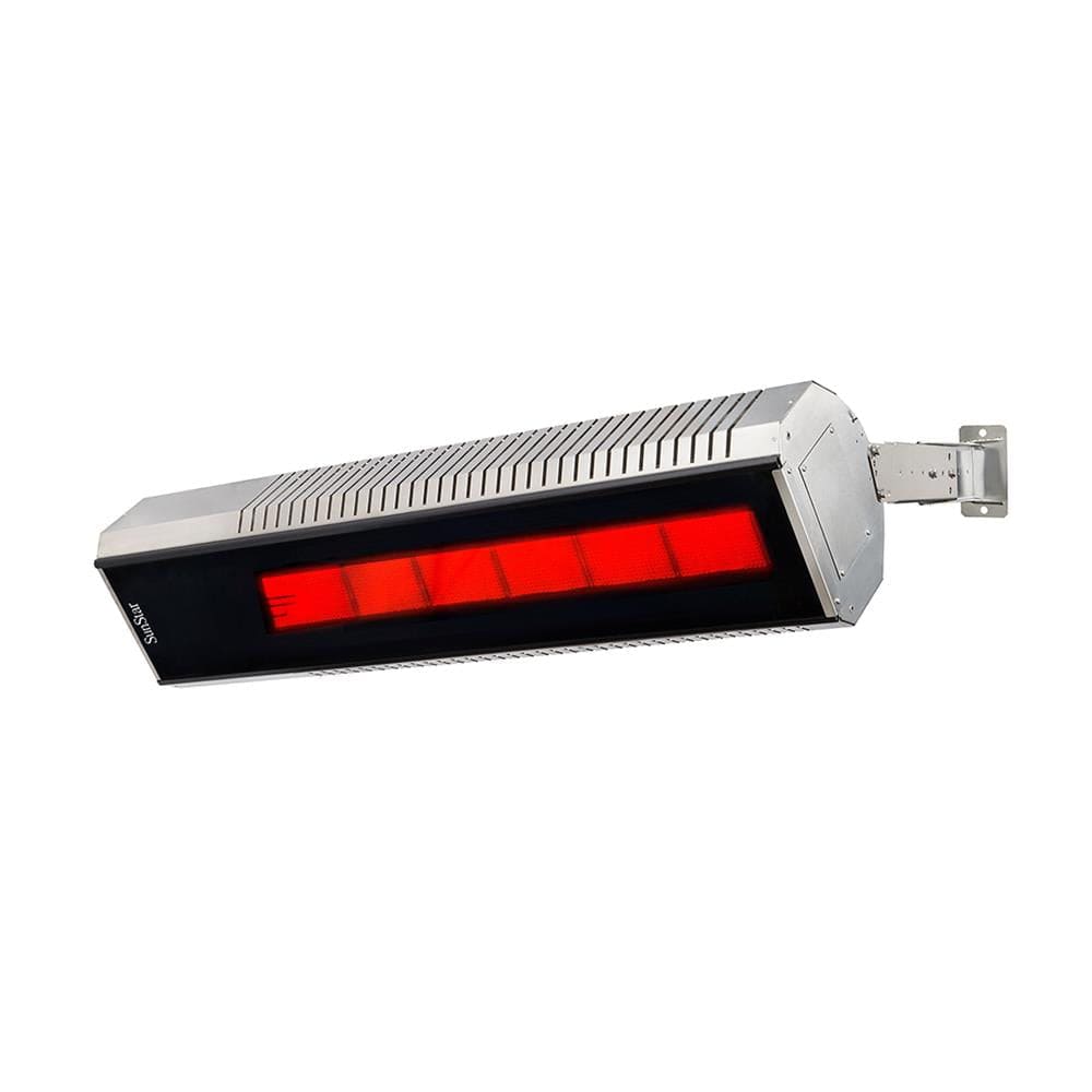 SunStar Glass Marine Grade 2-Stage Infrared Gas Heater wall/ceiling mounted - angle view