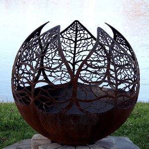 The Fire Pit Gallery Autumn Sunset Steel Fire Pit by the lake