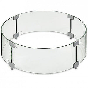 Round Glass Wind Guard for Fire Pits