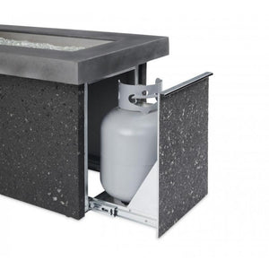 Grey Key Largo Linear Gas Fire Pit Table Access Door