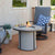 The Outdoor GreatRoom Company Stonefire Gray 31-inch Round Gas Fire Pit Table