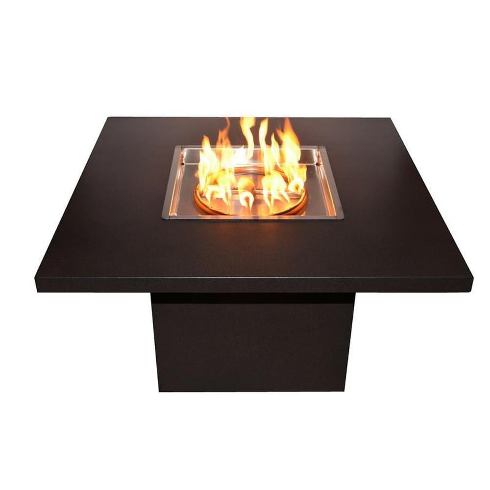 Top Fires Bella 36-Inch Square Steel Gas Fire Pit Table in Black