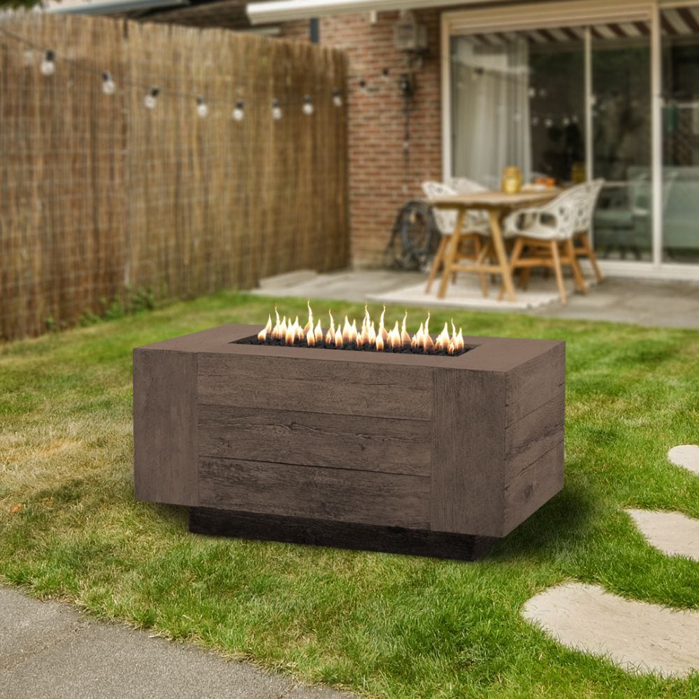 Top Fires Catalina Oak Fire Pit in Backyard