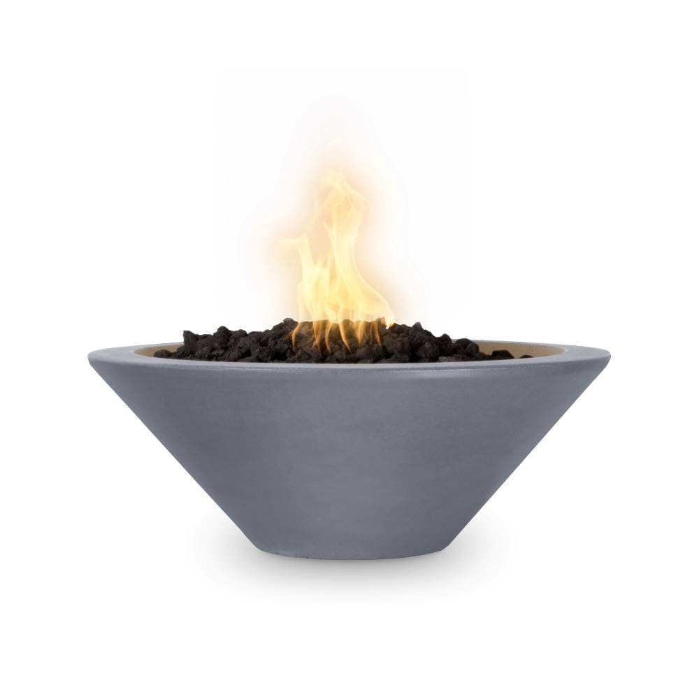 Top Fires Cazo Round GFRC Electronic Gas Fire Bowl in Gray - feature detail
