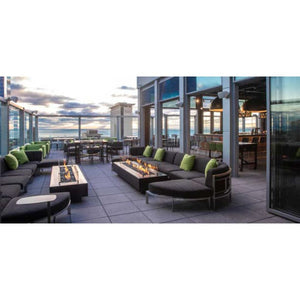 Top Fires Del Mar Black Fire Pit in Rooftop Bar