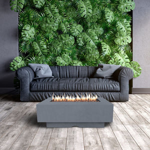 Top Fires 48" Del Mar Gray Fire Pit Table in Outdoor Patio