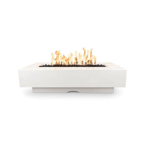 Top Fires Del Mar Rectangular GFRC Gas Fire Pit in Limestone