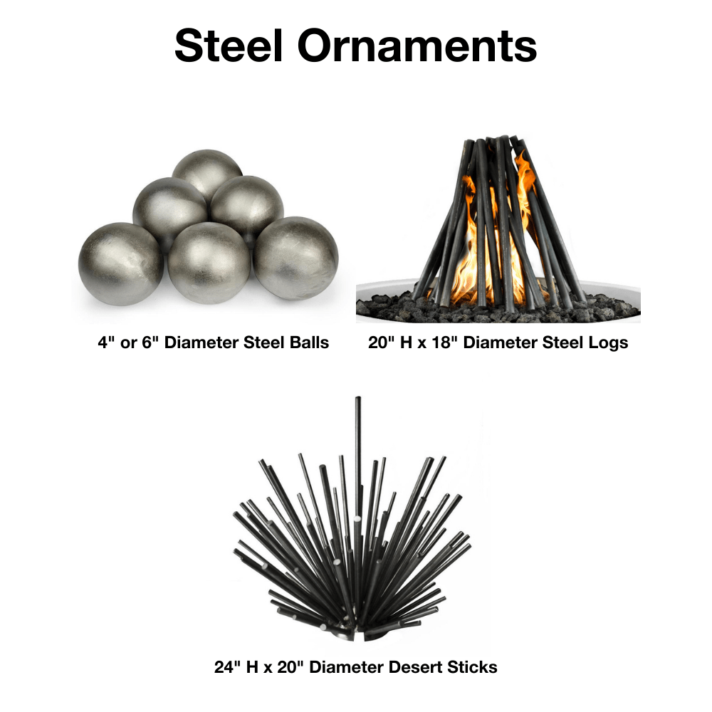 top fires steel ornaments - feature detail