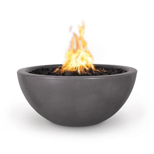 Top Fires Luna Round Concrete Gas Fire Pit Chestnut