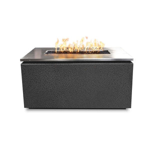 Top Fires Merona Steel Fire Pit Table in Silver Vein