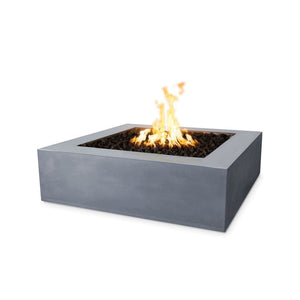 Top Fires Quad Square GFRC Gas Fire Pit in Gray