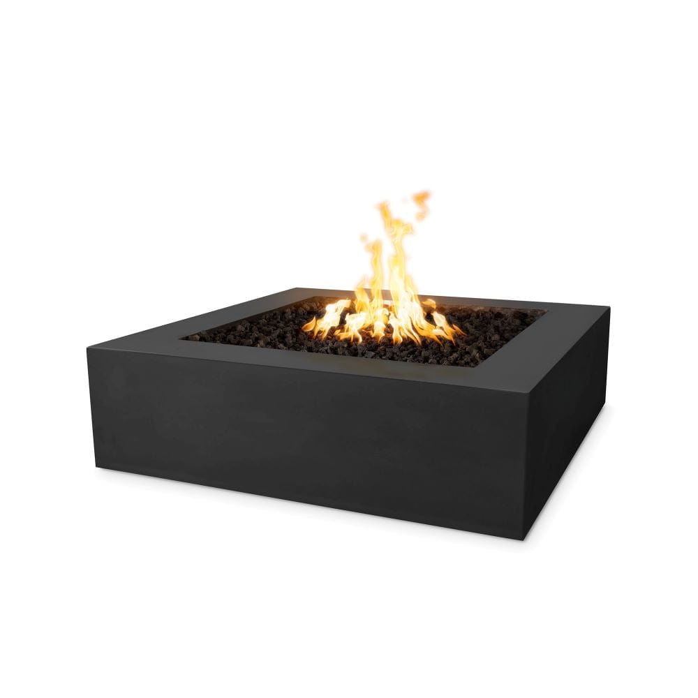 Top Fires Quad Square GFRC Gas Fire Pit in Black