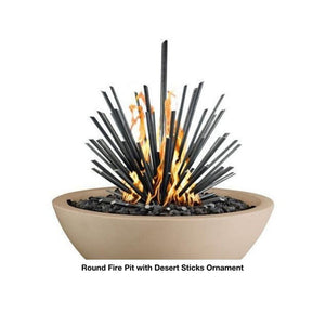Round Fire Pit with Desert Sticks