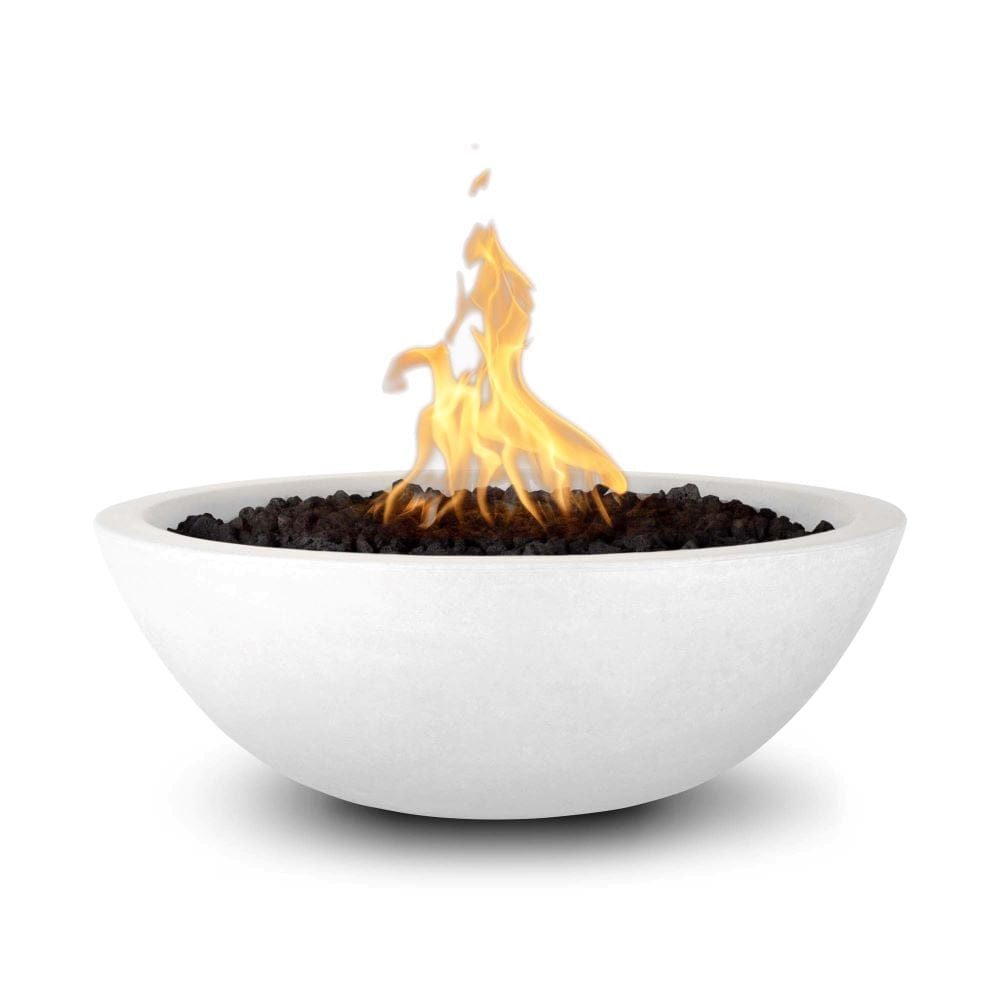Top Fires Sedona Round GFRC Gas Fire Bowl in Limestone