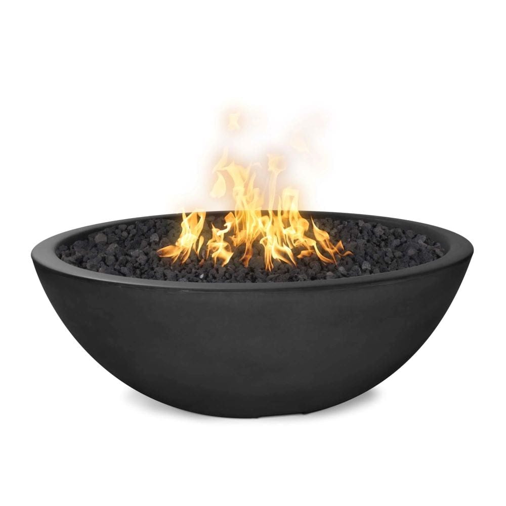 Top Fires Sedona Round GFRC Gas Fire Pit in Black