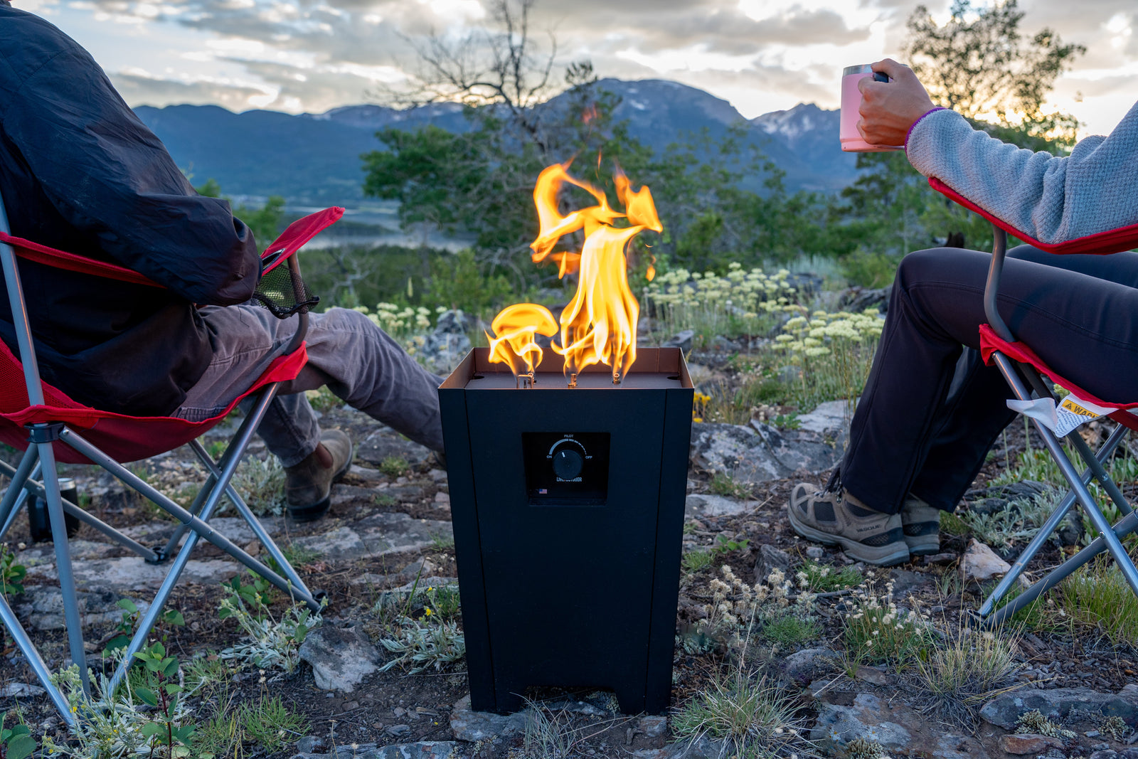 Live Outdoor Firestorm Series Propane Fire Pit